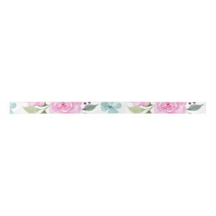 Ruban En Satin Aquarelle rose
