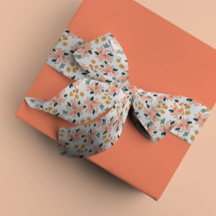 Ruban En Satin Aquarelle rose Jardin Floral