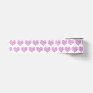 Ruban En Satin Aquarelle rose minimaliste Valentine