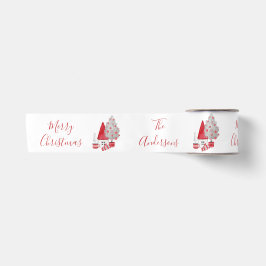 Ruban En Satin Aquarelle scandinave Gnome Cadeaux Arbre de Noël