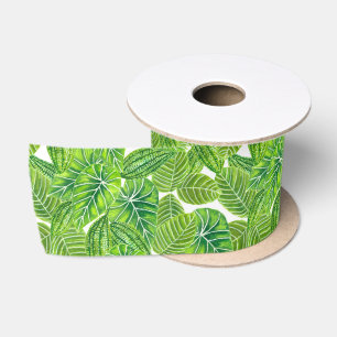 Ruban En Satin Aquarelle tropicale feuille design motif