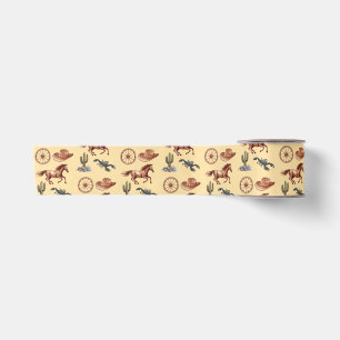 Ruban En Satin Aquarelle Western Kid Art Tan
