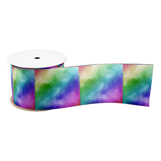 Ruban En Satin Aquarelles Rainbow (Bobine)