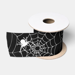 Ruban En Satin Araignées déplaisantes sur Cobwebs Halloween
