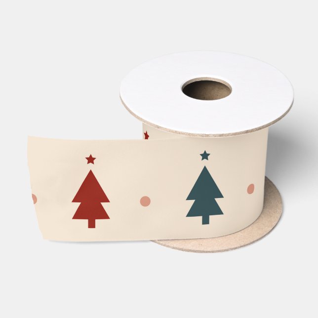 Ruban En Satin Arbre de Noël Boho (Bobine)