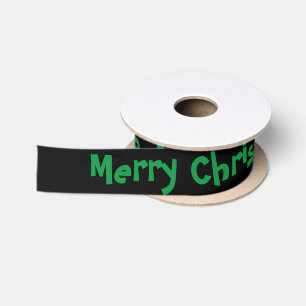 Ruban En Satin Arbre de Noël noir vert moderne