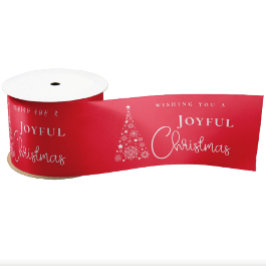 Ruban En Satin Arbre de Noël Rouge Festif