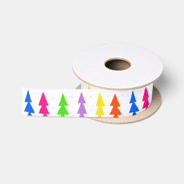 Ruban En Satin Arbres de Noël du milieu du siècle Multi Color Wra