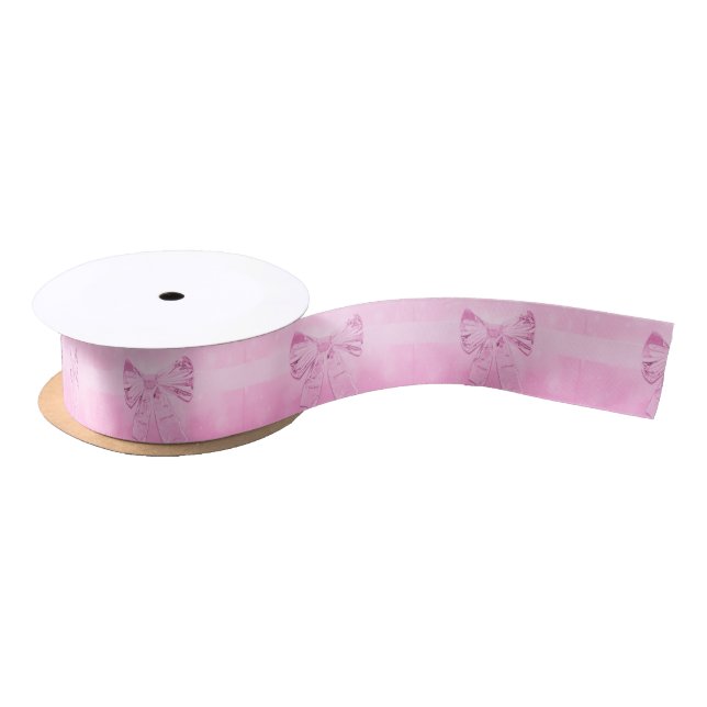 Ruban En Satin Arc assez rose (Bobine)