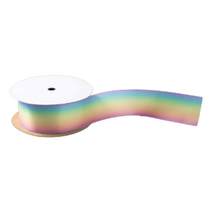 Ruban En Satin Arc-en-ciel en pastel Ombre