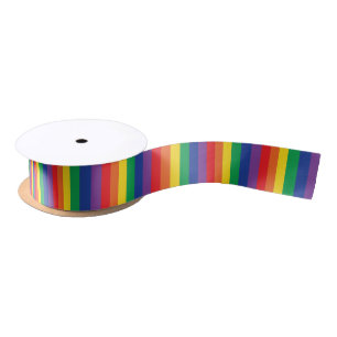 Ruban En Satin Arc-en-ciel et fête d'anniversaire mignonne de