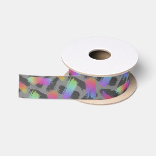 Ruban En Satin arc-en-ciel rétro radical :