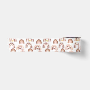 Ruban En Satin Arc-en-ciel rose beige
