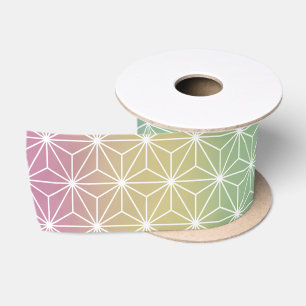 Ruban En Satin Arc-en-ciel traditionnel japonais Asanoha