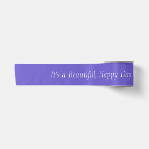 Ruban En Satin Ardoise bleue 6A5ACD - Message personnalisé ou vid
