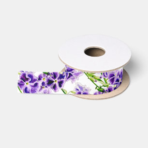 Ruban En Satin Ardoise de fleurs de ciel violet duranta