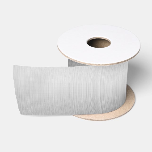 Ruban En Satin Argent brillant métallique de Faux élégant (Bobine)