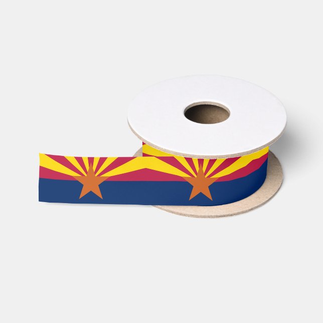 Ruban En Satin Arizona State Drapeau Satin Ribbon (Bobine)