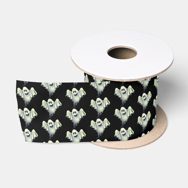 Ruban En Satin Arme-Bouton Halloween satiné (Bobine)
