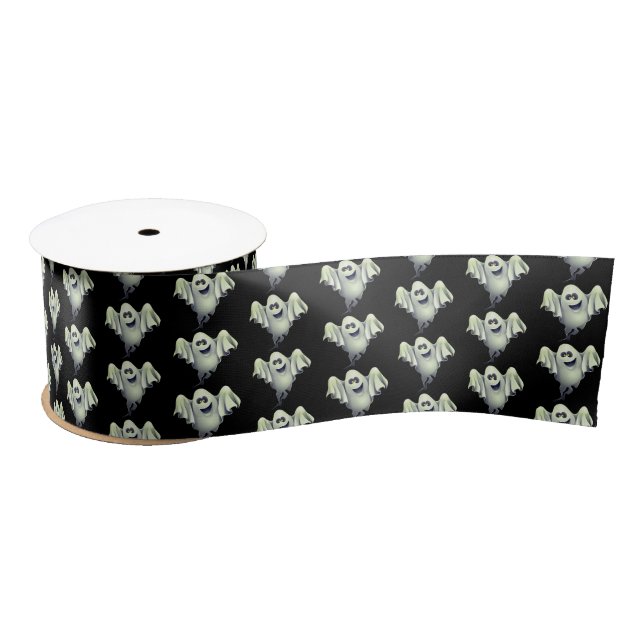 Ruban En Satin Arme-Bouton Halloween satiné (Bobine)