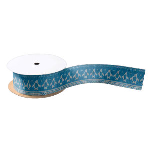Ruban En Satin Arrière - plan tricoté par bleu