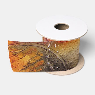 Ruban En Satin Art Abstrait rouge Brown orange blanc