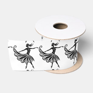Ruban En Satin Art de silhouette de danseur africain Thunder_Thun