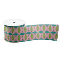 Atomic Pink Ogee et Starburst Satin Ribbon