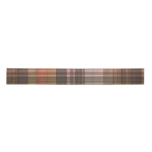 Ruban En Satin Automne Brown et Orange Plaid