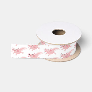 Ruban En Satin axolotl rose pâle