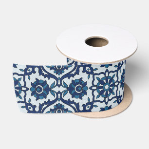 Ruban En Satin Azulejos Floral Carrelage Motif