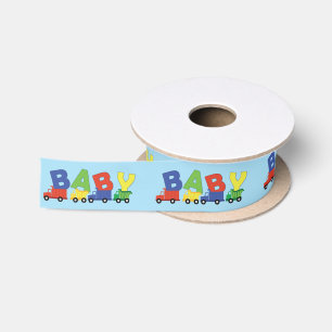 Ruban En Satin Baby shower de camions