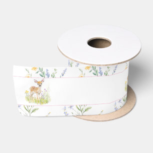 Ruban En Satin Baby shower de cerfs de printemps