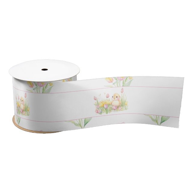 Ruban En Satin Baby shower de poussette de printemps (Bobine)