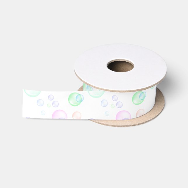 Ruban En Satin Baby shower Rainbow Soap Bubbles (Bobine)