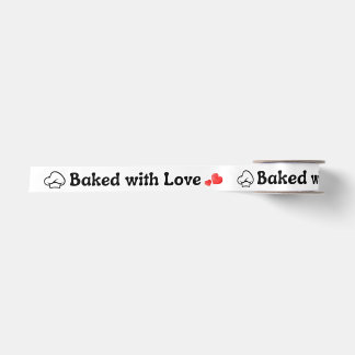 Ruban En Satin Baked with Love Printed Satin Ribbon Roll