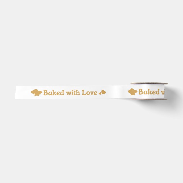 Ruban En Satin Baked With Love Pronted Satin Ribbon Roll (Devant)