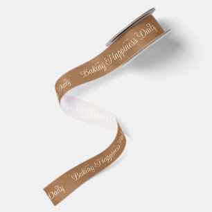 Ruban En Satin Baking Happiness Daily   Gâteauerie Brun Caramel C