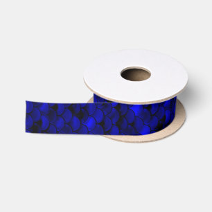 Ruban En Satin Balances de sirène bleu foncé tombant