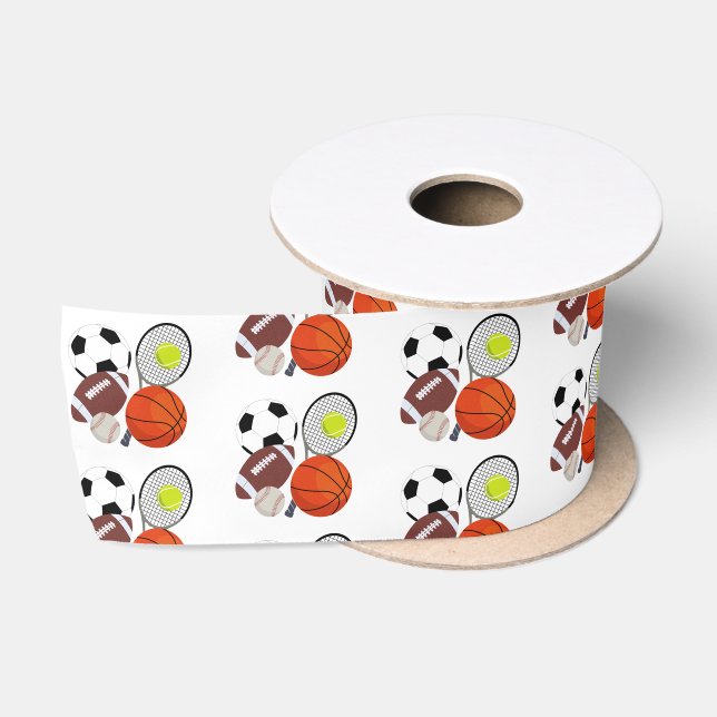 Ruban En Satin Balles sportives (Bobine)
