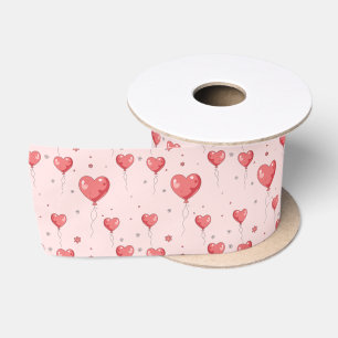 Ruban En Satin Ballons mignons d'amour du coeur