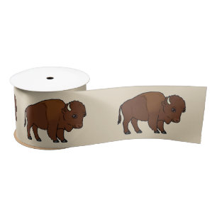 Ruban En Satin Bande dessinée 3' de bison dedans