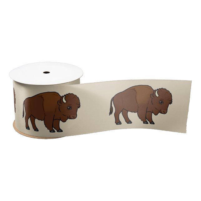 Ruban En Satin Bande dessinée 3' de bison dedans (Bobine)