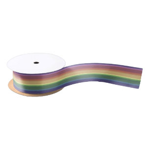 Ruban En Satin Bandes arc-en-ciel coupées