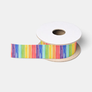 Ruban En Satin Bandes arc-en-ciel inondées