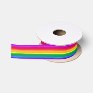 Ruban En Satin Bandes arc-en-ciel irrégulières