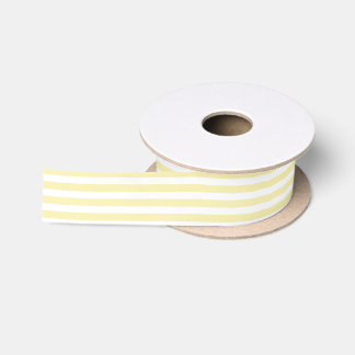 Ruban En Satin Bandes de bonbons jaunes et blancs