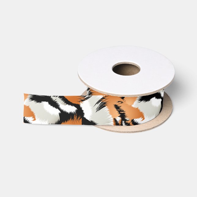 Ruban En Satin Bandes de tigres (Bobine)