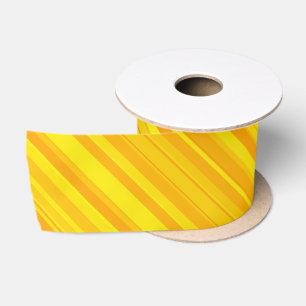 Ruban En Satin Bandes jaunes orange
