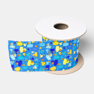 Ruban En Satin BARRAGE DE RIBBON 3-SATIN Bleu-3-STUPÉFIANTS